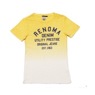 RENOMA Yellow Faded T-shirt 100% COTTON