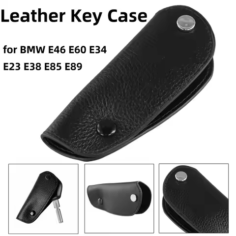 Car Leather Key Case Key Fob Protection Cover For BMW 3 5 7 8 Series E36 E46 E34 E39 E32 E38 E31 For