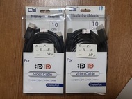 8k DP線 DP Cable DisplayPort 3m 影像線 3米 兩條