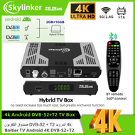 Skylinker Z8 Plus 4K Android OTT+ DVB-S2+DVB-T2 Hybrid TV Box BT Remote 5G Wifi 2+16GB FTA Satellite