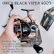 MP Orca Black Viper 4000 6000 Reel Spinning Metal Body Power Handle Aluminium Spool Ringan Rell Ring