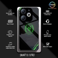 INFINIX SMART 8 GLASS SOFTCASE GLASS CASE INFINIX SMART 8 PMK GLASS CASE