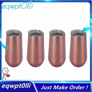 eQQStainless Insulated Wine Tumbler with Lid -Portable Egg Shape Cup Fashion Gift Cup-6 Oz ,Rose Gol