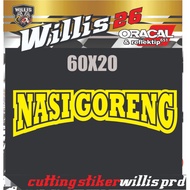 FRIED RICE WRITING STICKER, UNUTK STICKER, SALES NAME ON CART AND GLASS TARO