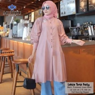 LABILA LONG TUNIK BIGSIZE BAJU ATASAN WANITA JUMBO BAHAN COTTON LINEN LD 120
