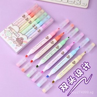 PW2C [1 Piece] Small Taro Ball Double-Headed Highlighter Cartoon High-Value Student Children Color M