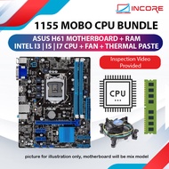 Bundle Set - Intel I5-3470 I5-2400 CPU + H61 Motherboard + Ram Socket 1155 Intel I5 3rd Gen Package
