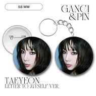 GANTUNGAN HOLOGRAM KEYCHAIN GIRLS GENERATION PIN LETTER 58MM KPOP KEYCHAIN UNOFFICIAL SNSD