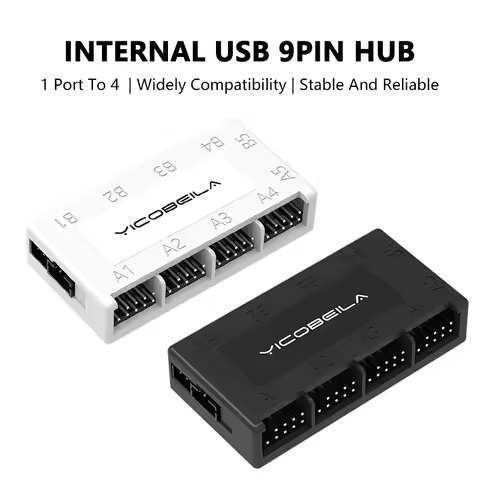 JUMPEAK Computer Motherboard Internal USB 2.0 9PIN HUB Expander Splitter For PC Case Corsair RGB Con