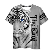 Men's T-shirt 3DT shirt casual men's T-shirt short sleeved 3D printed T-shirt animal tiger men's T-s