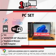 ⭐USED⭐ PC SET INTEL I3/I5/I7 - 6/7TH GEN /8GB RAM/ CUSTOM STORAGE HP DELL LENOVO ACER PC OFFICE DESK