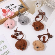 GANTUNGAN Cute Plush Poodle Doll Keychain Cute Fluffy Keychain Bag Charm Keychain