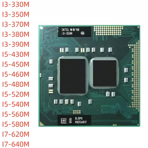I3-330M I3-350M I3-370M I3-380M I3-390M I5-430M I5-450M I5-460M I5-480M I5-520M I5-540M I5-560M I5-5