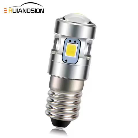 RUIANDSION 1Pcs E10 LED Screw Bulb for Old Flashlight 500Lm Bicycle Torch Lighting 6000K 4300K Compa