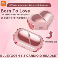 XIAOMI K520 Wireless Earbuds Stereo Earphones With Rotatable Love Heart Shaped Charging Case Low Lat