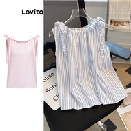 Casual Striped Bow Tank Top for Women LNE60148(Multi-color)