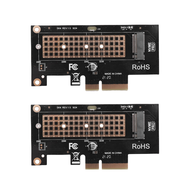 2X M.2 NVME SSD to PCIe 4.0 Adapter Card 64Gbps SSD PCIe4.0 X4 Adapter for Desktop PC PCI-E GEN4 Full Speed