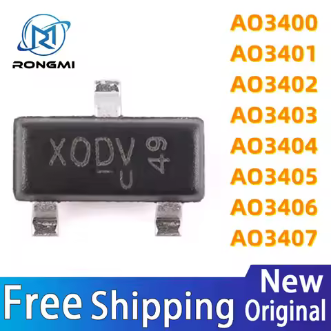 50 Pcs AO3400 AO3401 AO3402 AO3403 AO3404 AO3405 AO3406 AO3407 Channel N 30V 5.8A field effect high 