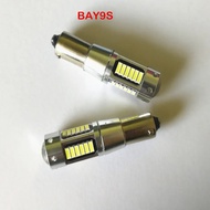 4Pcs 12V 24V DC BAY9S H21W Epistar 4014 30SMD Chip LED Car Reverse Interior Light Bulb 6500K Error F