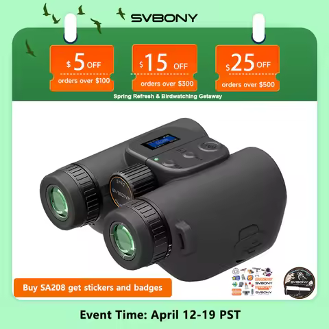 Svbony SA208 8x42 ED Integrated Binoculars Bird AI Identification Wide-Field Electronic Binoculars f