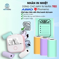 Yellow/Pink/Blue thermal label, 5 Year Durability - Used for Aimo's T02 label printer