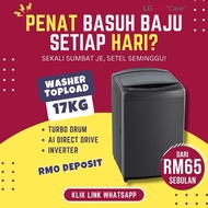 MESIN BASUH TOP LOAD LG PURICARE 17kg ( bayar secara ansuran )