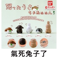 Angry Rabbit Capsule Toy Black White Gray BANDAI