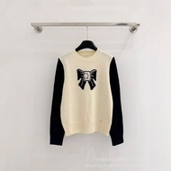 Women's Fall Fashion Bow Knot Round Neck Sweater