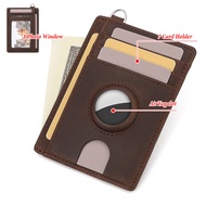 Ready Stock Fast Shipping Genuine Leather Card Holder RFID Business Men's First Layer Cowhide AirTag