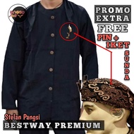 anggosae Stelan Baju Pangsi Bestway Premium Promo Free Pin + Iket Sunda Baju Adat Sunda Pangsi Stela