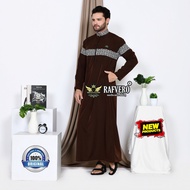 Jubah Gamis Pria AlTair RAFVERO [ Diskon !! ] - Bahan Beesway | Jubah Gamis Pria Arab Baju Gamis Pri