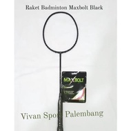 Raket Badminton Maxbolt Black Bonus Senar Maxbolt dan Grip
