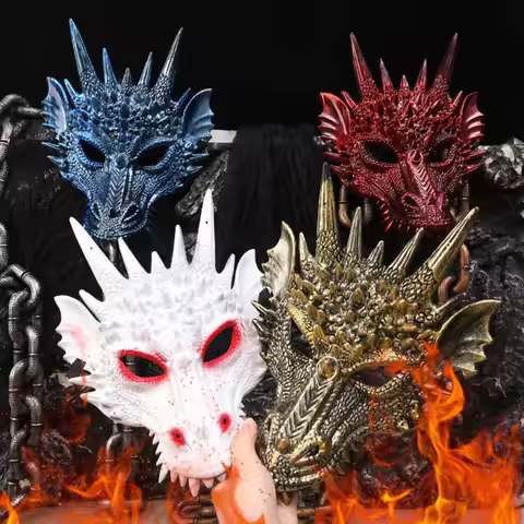 New Halloween Face Mask Dragon 4D Cosplay Prop For Kids Teens Anime Carnival Party Accessories Perfo