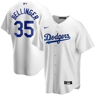 Mens Los Angeles Dodgers 35 Cody Bellinger Baseball Jersey White Blue Grey