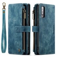 FCSamsung Galaxy A50 / Galaxy A50s Wallet Case RUILEAN Durable PU Leather Magnetic Flip Lanyard Str