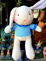 กระต่าย  กระต่ายน้อยใส่เสื้อ ขนาด25นิ้ว ผ้านุ่มนิ่มน่ารักสวยมากๆ มีเสื้อ4สี    สินค้าผลิตในไทย ไม่ต้องรอ