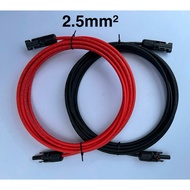 5/10/15/20 Meter 2.5m㎡ PV1-F 1500V DC Solar Panel Extension Cable Wire(1 pair) with MC4 Connector