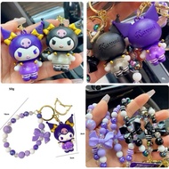 GANTUNGAN By05 sd-67 kawaii sanrio kuromi beads keychain kuromi keychain economical