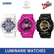 Original 100% G Shock Jam tangan Ladies Women's Japan Watches GA-100 GA-110 Resin Strap Wanita Quart