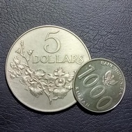 Koin Master 598 - 5 Dollar Singapura Commemorative Seri Bunga Anggrek