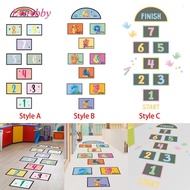 Lohobby Hopscotch Floor Sticker, Puzzle Sticker for Children Lattice Floor Sticker Art