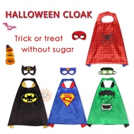 2-8Y Kids Mask+Cape Set Hulk Spiderman Superman Batman Birthday Party Halloween Cosplay Boys and Girls Cape Dress Up