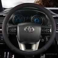 Da sợi nhỏ vỏ Bọc vô lăng ô tô cho TOYOTA FORTUNER 2016-2019 2021 2022 Hilux 2015-2019 2020 2022 phụ