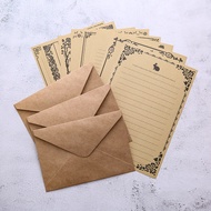 Classical Literature Art Pure Color Envelope Simple Blank Love Letter Stationery Set