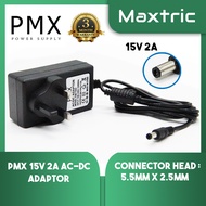 PMX 15V 2A POWER ADAPTER / 3PIN UK PLUG AC DC POWER ADAPTOR = EM1502
