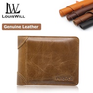 LouisWill Men's True Leather Foldable Wallet For Men Business Wallets Clutch Wallets Multi-Card Position Wallets ID Credit Cards Holders