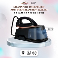 [TempGuard ZeroBurn Technology] MMX SteamXpert 9007G: 2400W 6-Bar 300g Turbo Burst Anti-Bakar Steam 