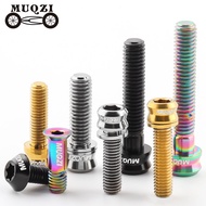 MUQZI Titanium Screws M5x15x17x19MM M6x17x19 M6x30x35MM Headset Top Cap Stem Brake Caliper Bolt