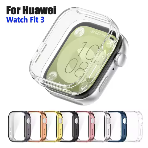 Soft TPU Case For Huawei Watch Fit 3 Smart Watch Screen Protector Silicone Cover Watch Fit 3 Full Co