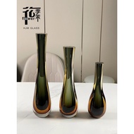 Fine Mouth Soft Vase Classical Flower Arrangement Glass Nordic Sales Office Decorations Home Long Ne